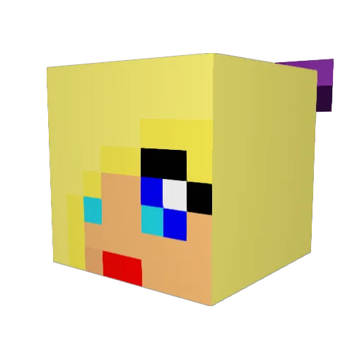 InSAnECuTe1 Minecraft avatar head, 3D render