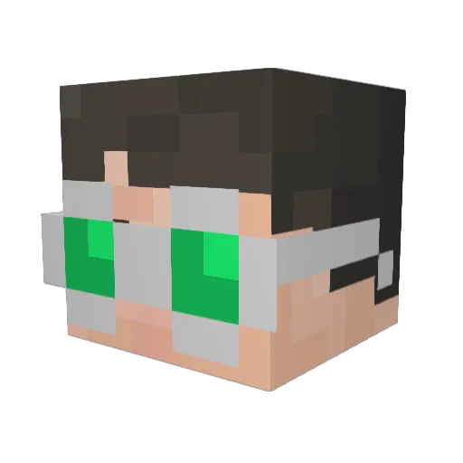 InSpectre_ Minecraft avatar head, 3D render