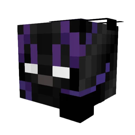 InSpiralel Minecraft avatar head, 3D render
