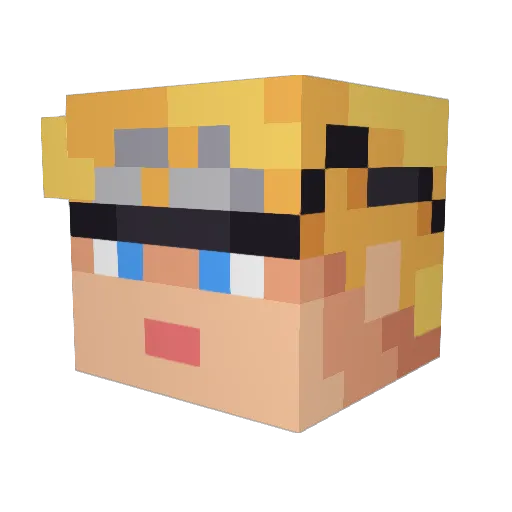 InTheLittleWood Minecraft avatar head, 3D render