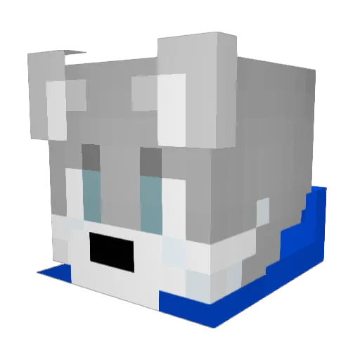 InThePresent Minecraft avatar head, 3D render