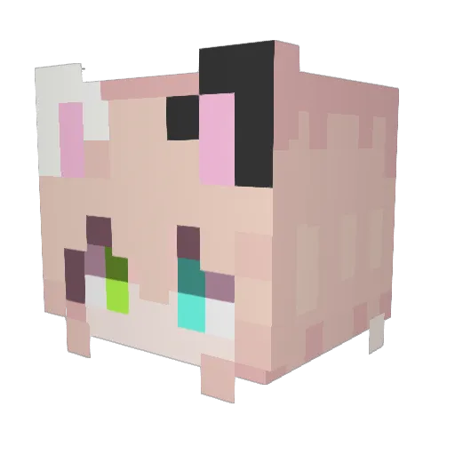 InVain_Heartbeat Minecraft avatar head, 3D render