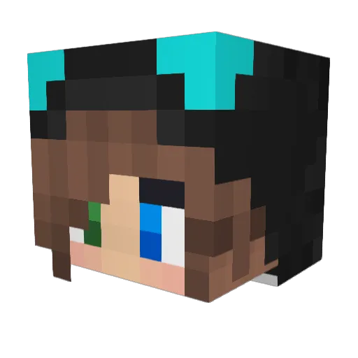 InVeqz Minecraft avatar head, 3D render