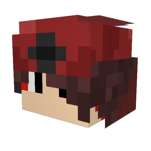 In_Design Minecraft avatar head, 3D render