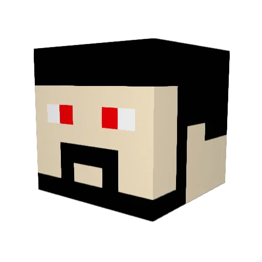 InaBox281 Minecraft avatar head, 3D render
