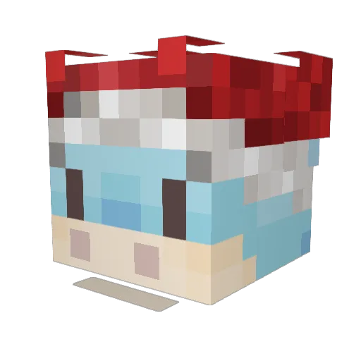 InaLimbo Minecraft avatar head, 3D render