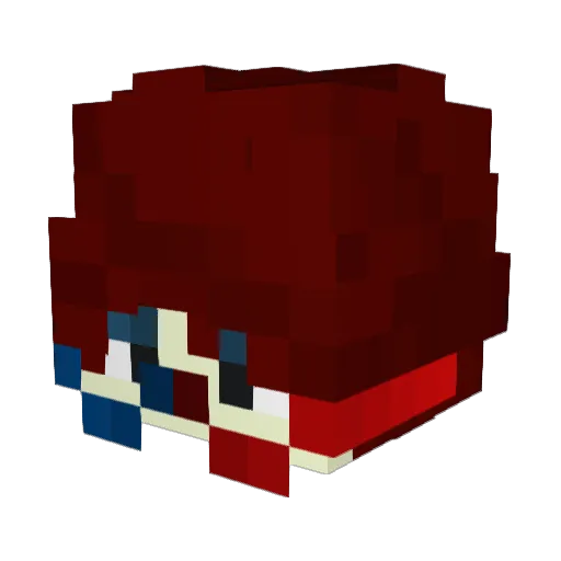 InabaMeguru Minecraft avatar head, 3D render