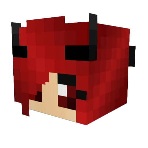 Inadara Minecraft avatar head, 3D render