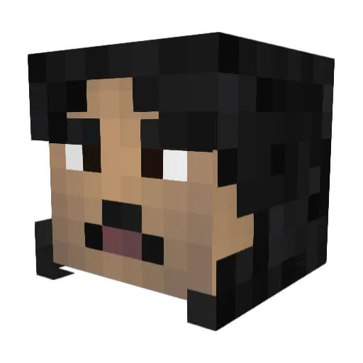 InagoMontoya Minecraft avatar head, 3D render