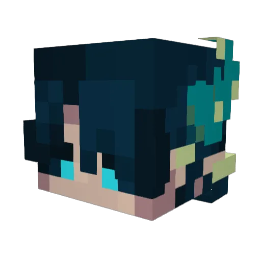 Inait Minecraft avatar head, 3D render