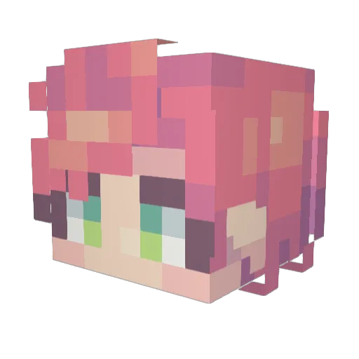 Inamla Minecraft avatar head, 3D render