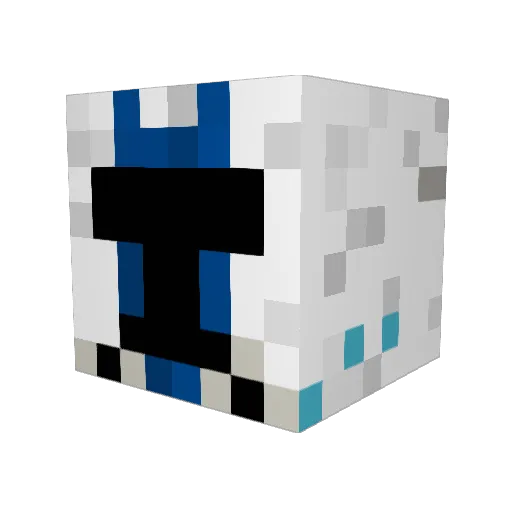 Inamorta Minecraft avatar head, 3D render