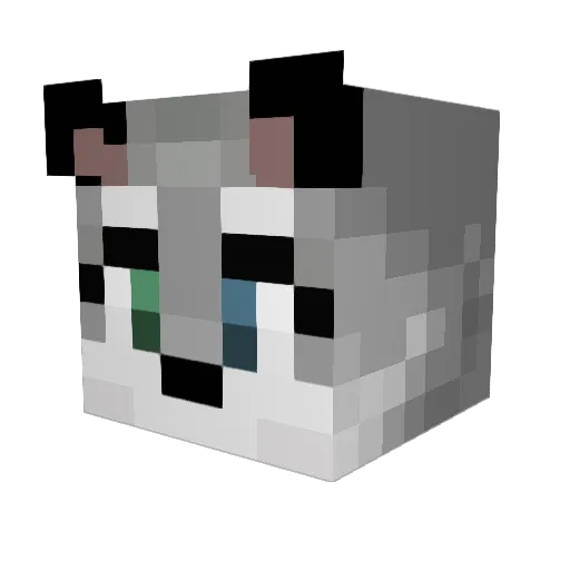 Inari_sha Minecraft avatar head, 3D render
