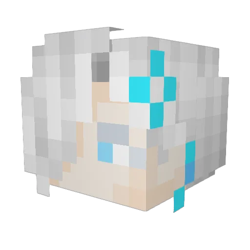 Inase09 Minecraft avatar head, 3D render