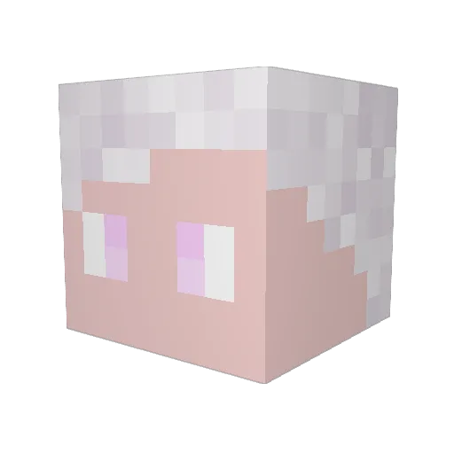 Inatias Minecraft avatar head, 3D render