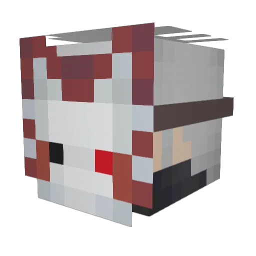 Inazooma Minecraft avatar head, 3D render
