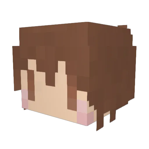 Inazuma_1932 Minecraft avatar head, 3D render