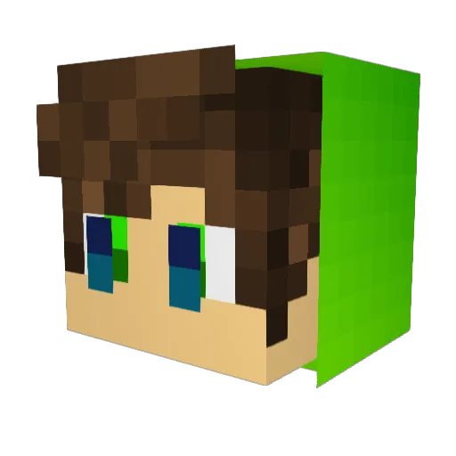 Inbarko Minecraft avatar head, 3D render