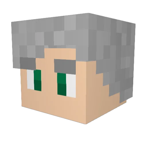 Inbel Minecraft avatar head, 3D render