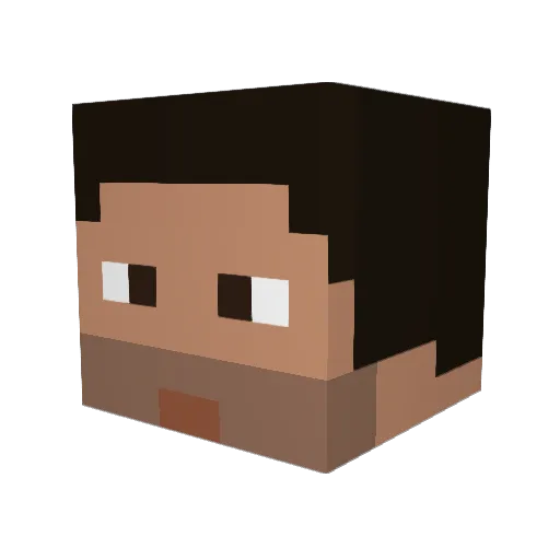 IncFabe Minecraft avatar head, 3D render