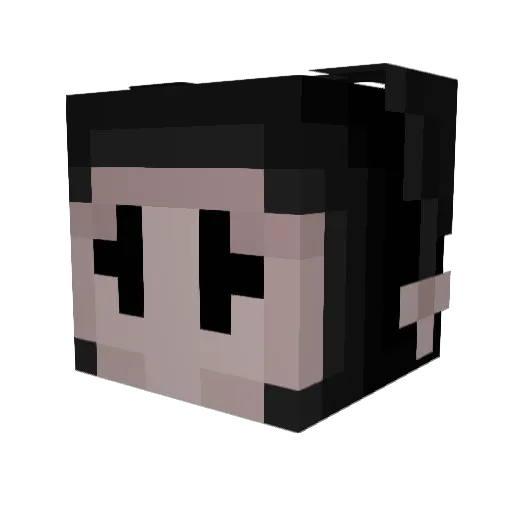 IncJakub Minecraft avatar head, 3D render