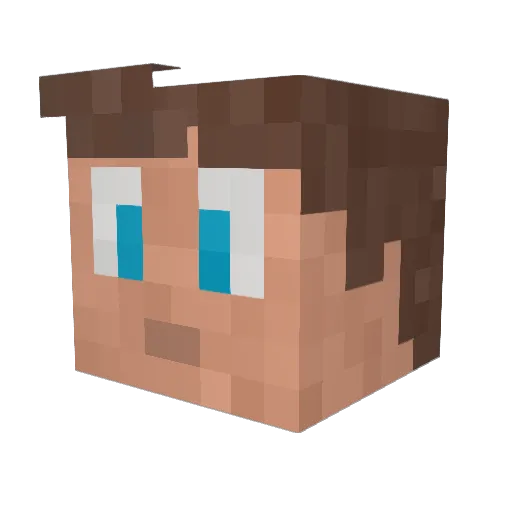 Incapax Minecraft avatar head, 3D render