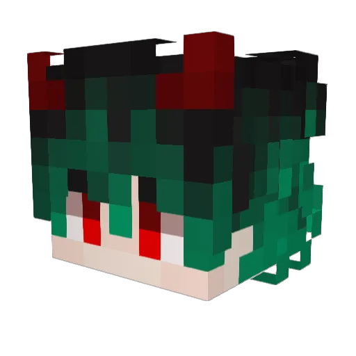 Incasus50 Minecraft avatar head, 3D render