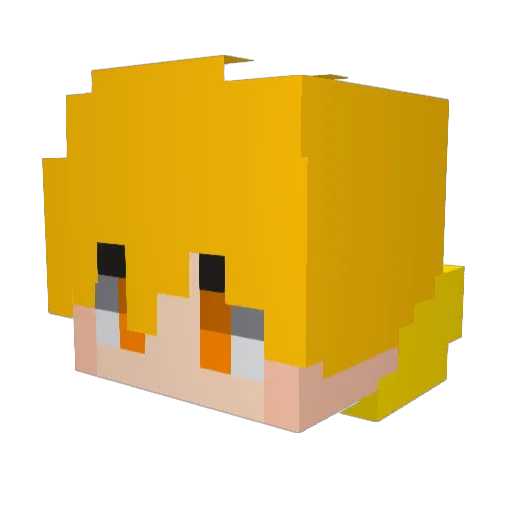 InceMC Minecraft avatar head, 3D render