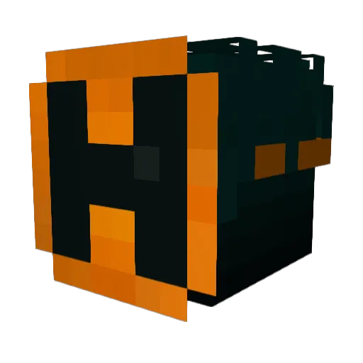 Incell Minecraft avatar head, 3D render