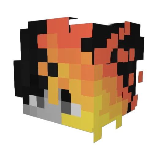 Inception9001 Minecraft avatar head, 3D render