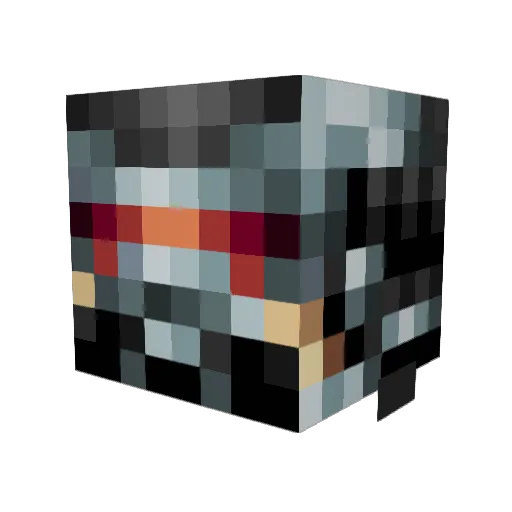 Incitatia Minecraft avatar head, 3D render
