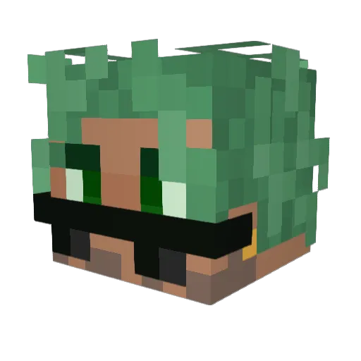 Incogkneato Minecraft avatar head, 3D render