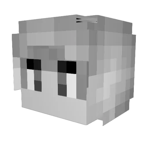 Incogned Minecraft avatar head, 3D render