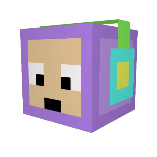 IncognitoCrab Minecraft avatar head, 3D render