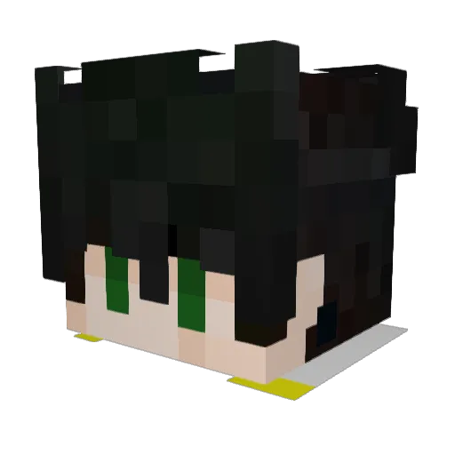 Incognitxx Minecraft avatar head, 3D render