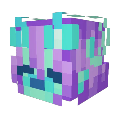 Incohadsinned Minecraft avatar head, 3D render
