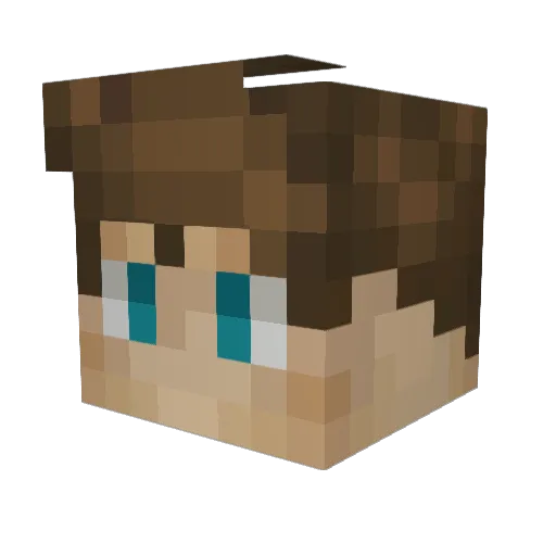 Incoherant Minecraft avatar head, 3D render