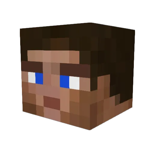 Incon24 Minecraft avatar head, 3D render