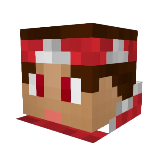 InconitoMojito Minecraft avatar head, 3D render