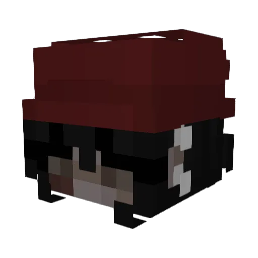 Inconsciente_e Minecraft avatar head, 3D render