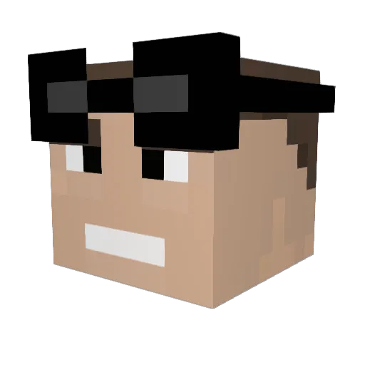 Increaze Minecraft avatar head, 3D render