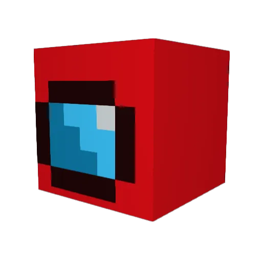 Incredible065 Minecraft avatar head, 3D render