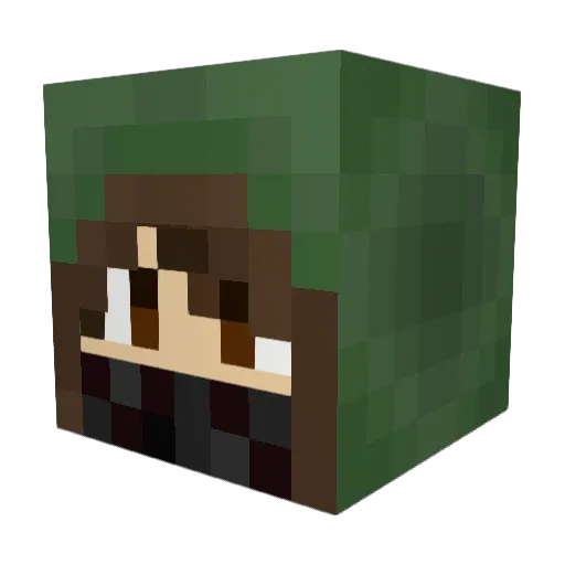 IncrediblePony Minecraft avatar head, 3D render