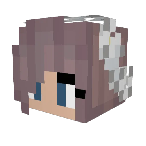 IncredibleQueen Minecraft avatar head, 3D render