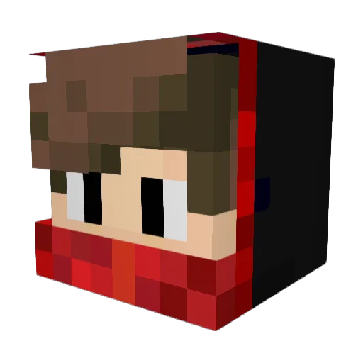 Increedible Minecraft avatar head, 3D render