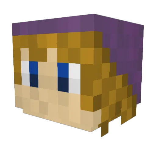 Incronaut Minecraft avatar head, 3D render