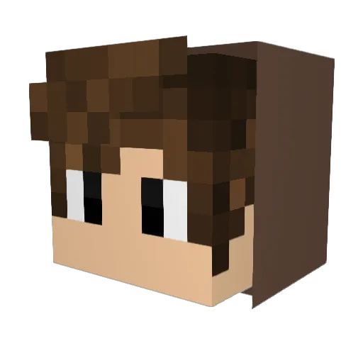 Incubusind Minecraft avatar head, 3D render
