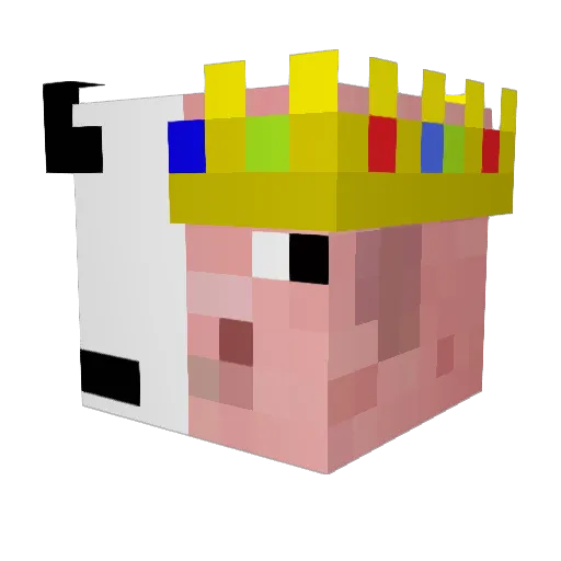 Incye Minecraft avatar head, 3D render
