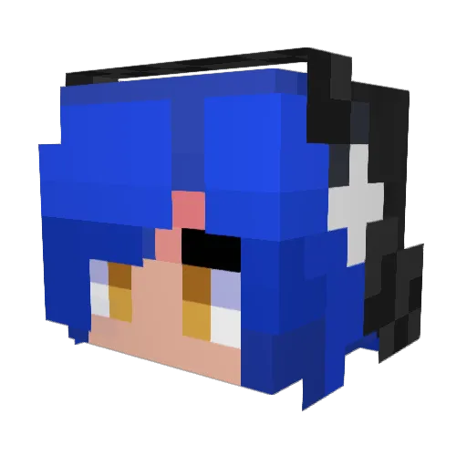 Indago Minecraft avatar head, 3D render