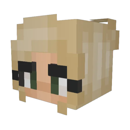 Indecisive21 Minecraft avatar head, 3D render